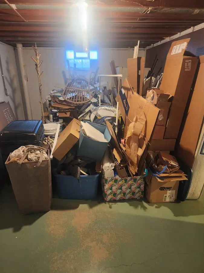 Roll-off dumpster container at job site for Roll Off Dumpster Rental in Sixteen Mile Stand